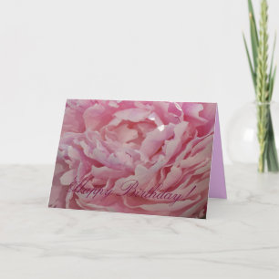 Feliz cumpleaños Peony con tarjeta
