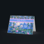 Feliz Cumpleaños, plantilla Nenúfares<br><div class="desc">Feliz Cumpleaños - Nenúfares,  1919,  hermosa pintura de Claude Monet. Esta es una plantilla,  lista para que la personalices o la dejes tal cual.</div>