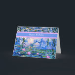 Feliz Cumpleaños, plantilla Nenúfares<br><div class="desc">Feliz Cumpleaños - Nenúfares, 1919, hermosa pintura de Claude Monet. Esta es una plantilla, lista para que la personalices o la dejes tal cual.</div>