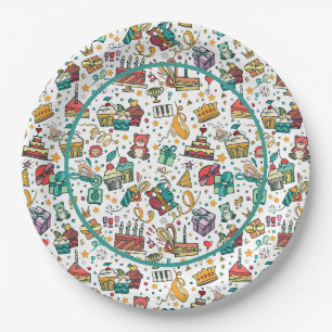 Feliz Cumpleaños Plato de Papel para Niños
