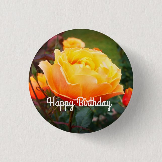 Feliz cumpleaños por el botón de Rosa #2 (Anverso)