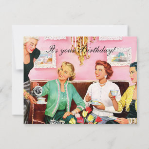 Feliz cumpleaños por la tarde de los años 50