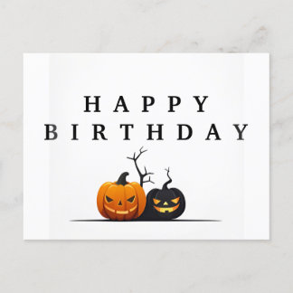 Feliz cumpleaños postal de Halloween