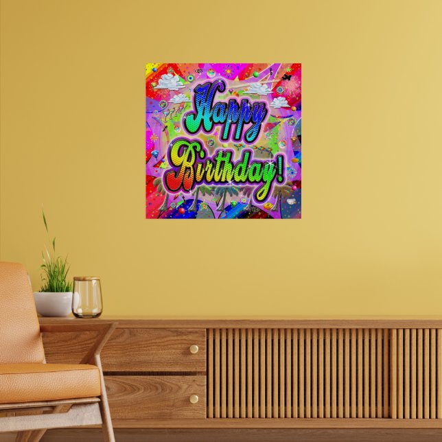 Feliz Cumpleaños Póster Vista (Salón 2)