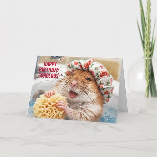 Feliz Cumpleaños Preciosa – Tarjeta Divertida de H (Anverso)