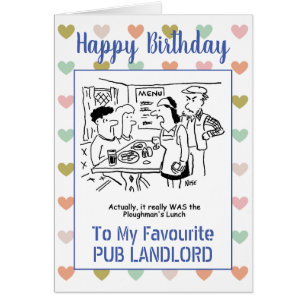 Feliz cumpleaños, propietario del pub