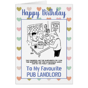 Feliz cumpleaños, propietario del pub