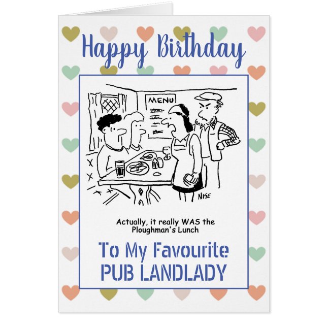 Feliz Cumpleaños Pub Landlady (Frente)