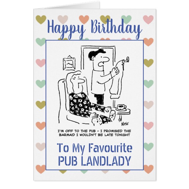 Feliz Cumpleaños Pub Landlady (Frente)
