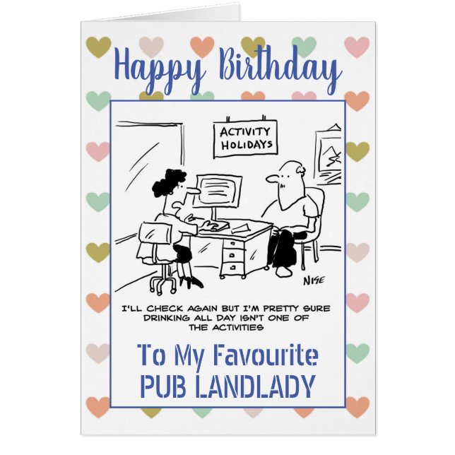 Feliz Cumpleaños Pub Landlady (Frente)