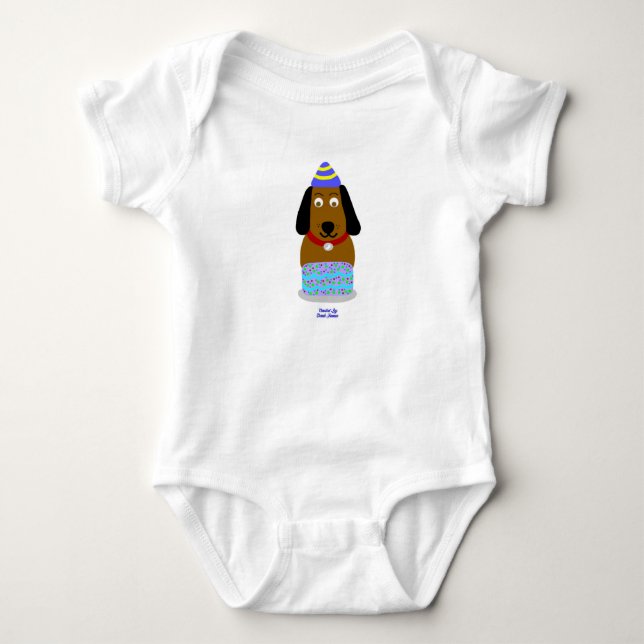 Feliz Cumpleaños Pup Baby Jersey Bodysuit (Anverso)