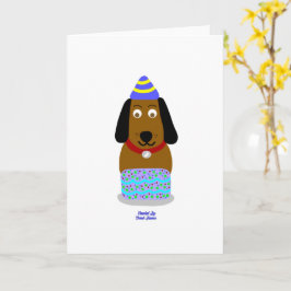 Feliz cumpleaños Pup Tarjeta de saludo vertical es