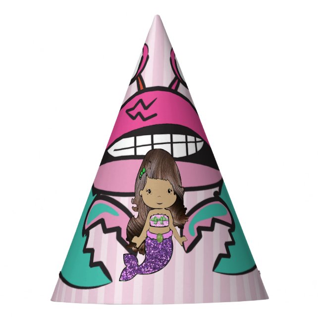 Feliz cumpleaños purplee a la sirena Gorra de cump (Anverso)