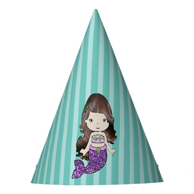 Feliz cumpleaños, Púrpura Sirena Gorra de cumpleañ (Anverso)