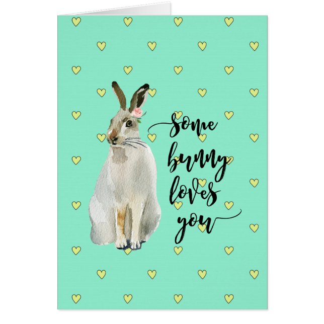 Feliz cumpleaños que algún conejito te ama (Frente)