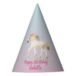 Feliz cumpleaños Rainbow Unicorn Nombre - Gorra Fi