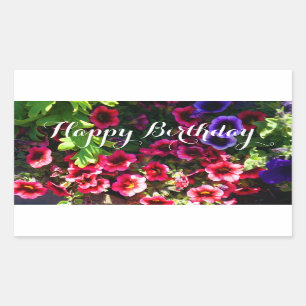 Feliz cumpleaños, Red Petunias #1-2 Pegatinas