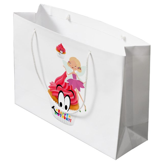 Feliz Cumpleaños Regalo Bolsa Pastel de hadas (Angulo reverso)