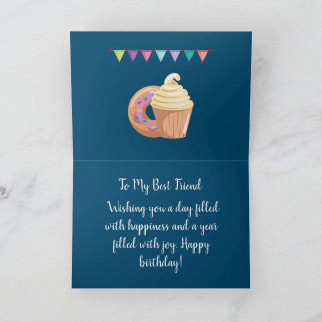 Feliz cumpleaños, regalo simple de tarjeta para el (Interior)