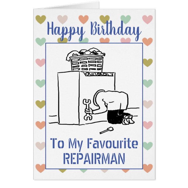 Feliz cumpleaños Repairman (Frente)