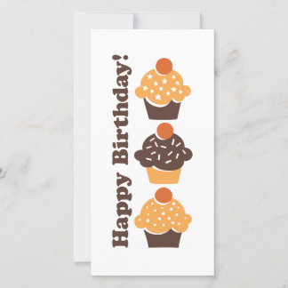 Feliz cumpleaños Retro Tarjeta de tarta