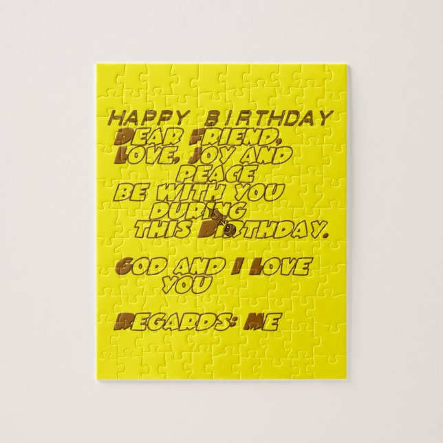 Feliz cumpleaños rompecabezas (Vertical)