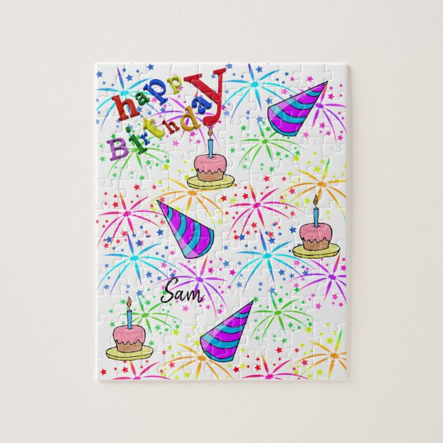 Feliz cumpleaños rompecabezas (Vertical)