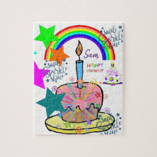 Feliz cumpleaños rompecabezas Arcoiris