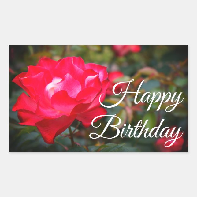 Feliz cumpleaños, Rosa de Parfait #2 Pegatinas (Anverso)