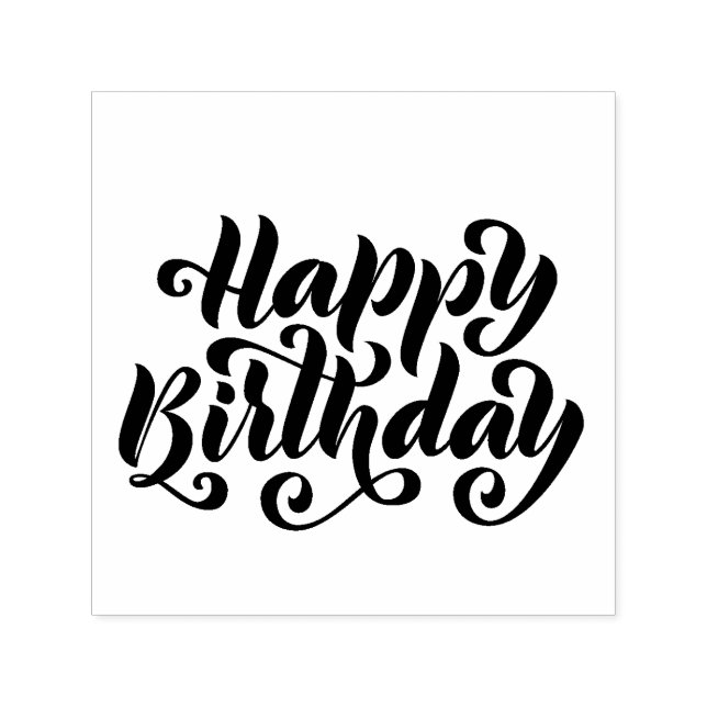 Feliz cumpleaños, sello de goma de autoinfiltració (Diseño)