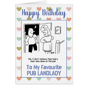Feliz cumpleaños, señora del pub