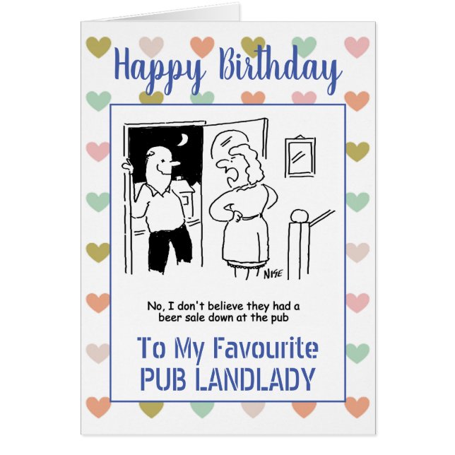 Feliz cumpleaños, señora del pub (Frente)