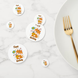 Feliz cumpleaños Shiba Inu Table Confetti