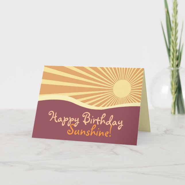 Feliz cumpleaños Sunshine Hills tarjeta de felicit (Anverso)