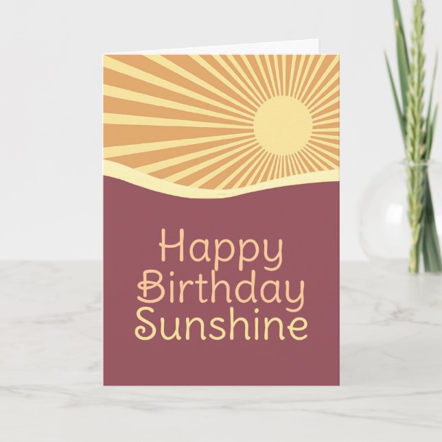 Feliz cumpleaños Sunshine Hills V2 Tarjeta de salu (Anverso)