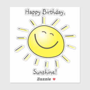 ¡Feliz cumpleaños, Sunshine! Pegatina