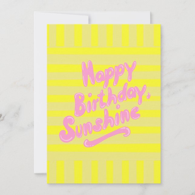 Feliz cumpleaños Sunshine saludo Postcard (Anverso)