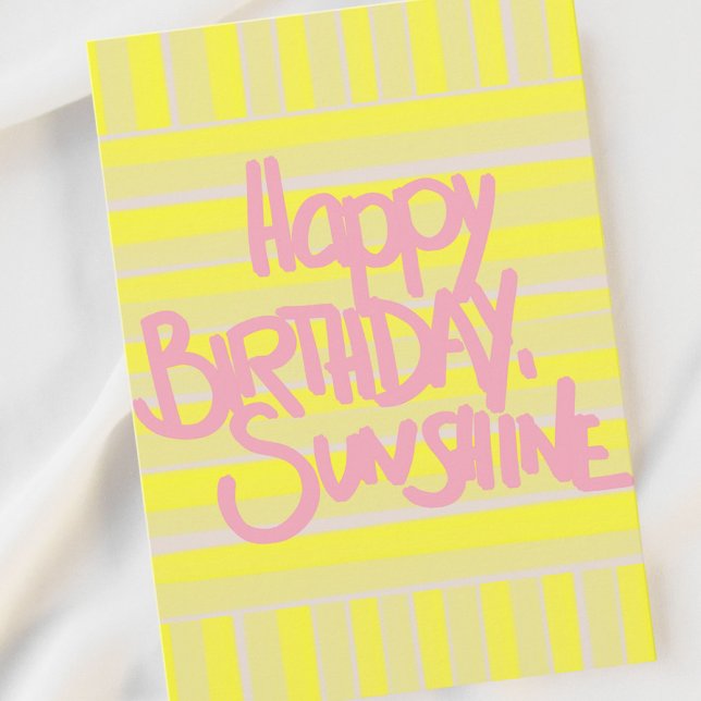 Feliz cumpleaños Sunshine saludo Postcard (Subido por el creador)