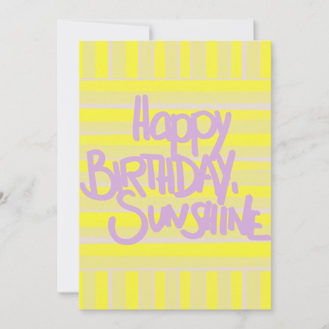 Feliz cumpleaños Sunshine tarjeta de bienvenida am (Anverso)