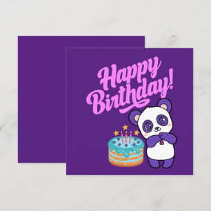 Feliz Cumpleaños Sweet Purple Panda