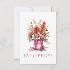 Feliz cumpleaños, tarjeta australiana de cubo de f