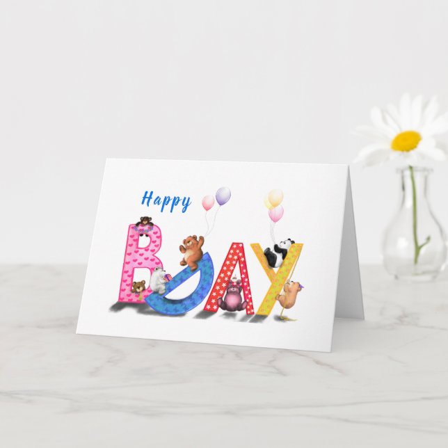 Feliz cumpleaños tarjeta bebé bebe diversión de ce (Planta pequeña)