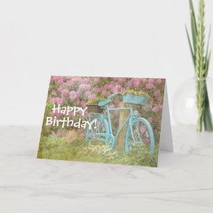 Feliz Cumpleaños Tarjeta Bicicleta Vieja