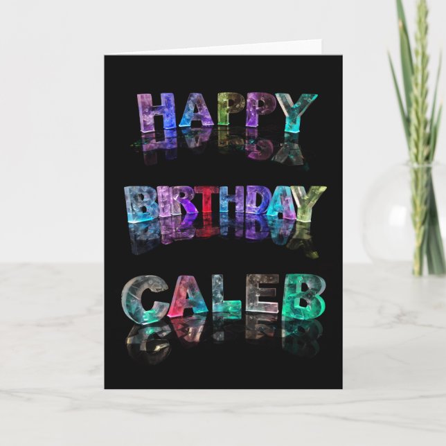 Feliz cumpleaños, tarjeta Caleb (Anverso)