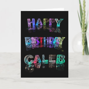 Feliz cumpleaños, tarjeta Caleb