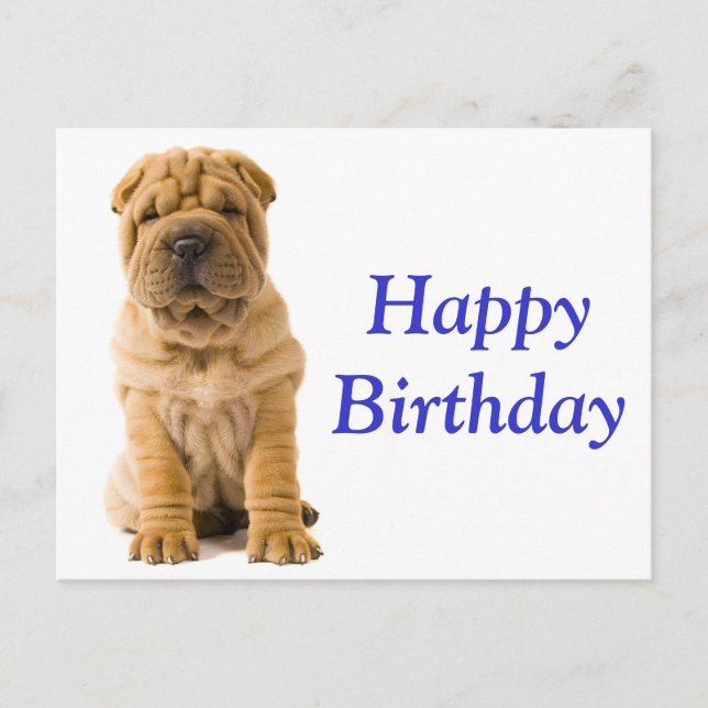 Feliz cumpleaños, tarjeta china de perro pagador S (Anverso)