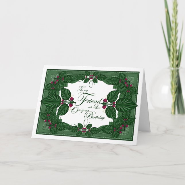 Feliz cumpleaños, tarjeta de amigo (Anverso)