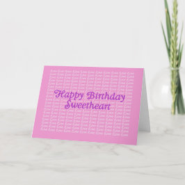 Feliz Cumpleaños Tarjeta de Amor Sin Fin Lavanda