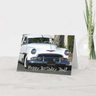 Feliz cumpleaños tarjeta de auto blanco Classic