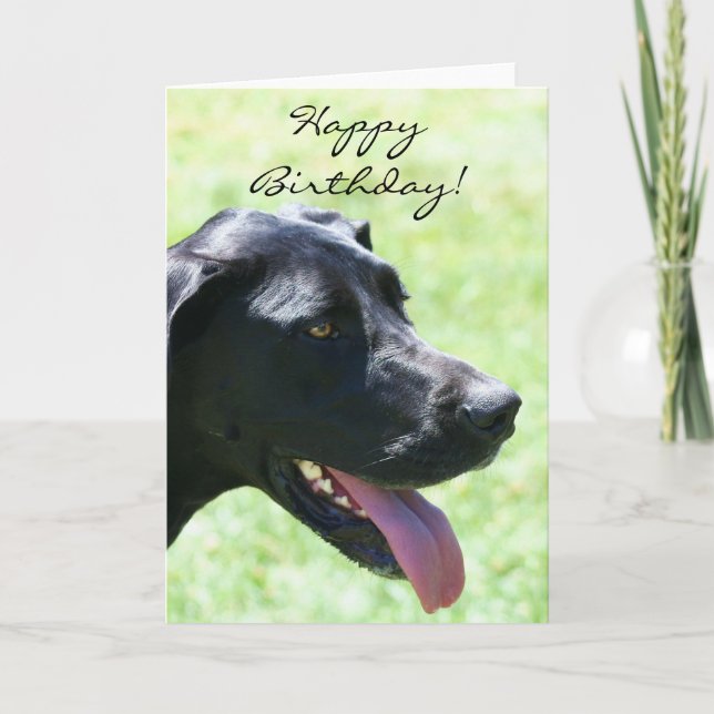 Feliz cumpleaños tarjeta de bienvenida Black Great (Anverso)